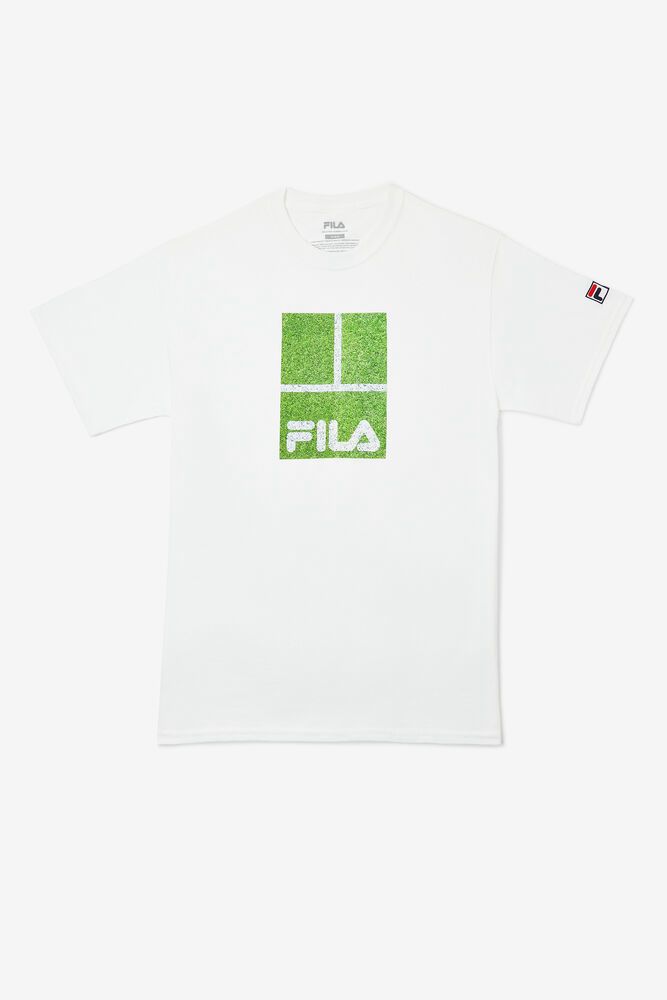 Fila T-Shirt London Mens White - India DLS-639182